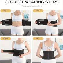 背部支撑腰部支撑带，腰部支撑带 5 块钢板，透气网状背部支撑，男女适用健身房配件 Fajas Lumbares - 彩色 - 查看 9