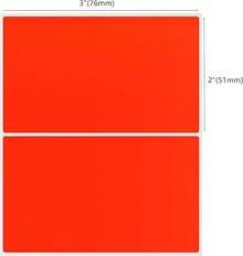 2 X 3 Inch Rectangular Inventory Labels Permanent Fluorescent Color Code Organizer Labels (Fluorescent Red) - Fluorescent Red_ - View 2