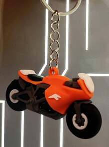 1件/6件卡通摩托车钥匙扣包包挂件钥匙圈创意小礼物汽车钥匙链配件学校汽车配件可爱哥特Y2K