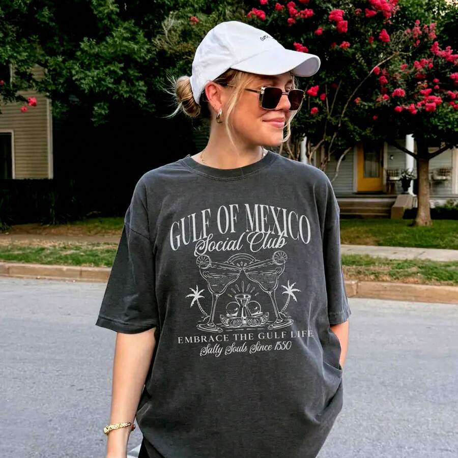 Wo Vintage Mexico Social Club Comfort Shirt Gift For Democrat Anti  Shirt Cotton Y2K Top Daily Streetwear - 黑色1 - 查看 1