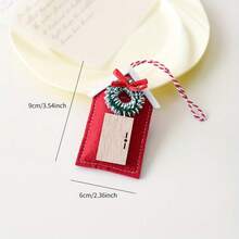 3pcs Christmas Mini Santa Claus, Snowman, House Decor, Random Style - Red & Green Bow Ornaments, Christmas Tree, Home Holiday Decor, No Battery Needed, Handmade Fabric Crafts, Seasonal Gift, Holiday Atmosphere Accent