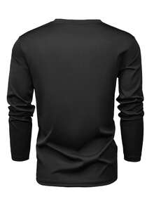 Tricou bărbătesc cu mânecă lungă subțire, model casual personalizat cu imprimeu, pentru primăvară și toamnă, potrivit pentru plajă, stațiune, sport, golf, pescuit, baschet, camping, sală de sport, activități în aer liber, stratificare, cadou pentru iubit/soț