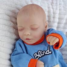 46cm Sleep Simulation Doll With Eyes Closed 3D Skin Softm Full Vinyl Reborn Dolls Accompanying Play Toys Birthday Gifts