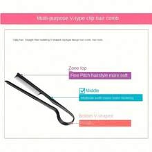 V-Shaped Hair Comb, Detangling Straightening Hairstyling Comb, Home Hair Styling Tool - Multicolor - View 5