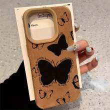 Teléfono negro con diseño de lente alta. Compatible con phone 15 Plus, 16, 13 Pro, 14, X, XS, 11 y 12. Piel sintética suave. - Colores mixtos 1 - Ver 6