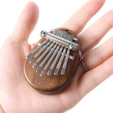Piano de pulgar Kalimba de madera sólida de 8 teclas, mini piano de pulgar Kalimba, regalo colgante, piano de dedo portátil