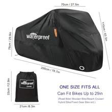 Waterproof Bike Cover For 1 Or 2 Bikes 210T Outdoor Bicycle Cover For Outside Storage Anti Dust Rain UV Protection For Mountain Road Electric Bike With Storage Bag Seat Cover Cell Phone Holder