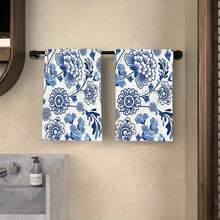 2/4/6/48pcs Blue And White Porcelain Vase, Butterfly Pattern Printed Kitchen Towels, High Absorbency Dish Cloths, Ideal For Cooking, Baking, Kitchen And Bathroom Use - Multicolor - View 5