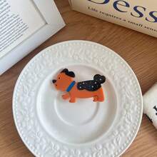 1pc Cute Cartoon Dog Design Hair Clip, Adorable Bangs/Side Clip, Rhinestone Decor, Fashionable Accessory, Claw Clips