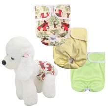 3 Packs Female Dog Diaper Luxury Washable Reusable Dog Diapers (Stylish Pattern) - Durable Female Dog Diapers, Doggie Diapers, 3 Packs - Multicolor - View 3