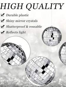 2PCS Disco Ball, Suitable For 70s 80s Disco Theme Birthday, New Year, Party, Home Decoration, Christmas Gift (Minor Glue Overflow Does Not Affect Normal Use) Christmas Decorations Room Decor Winter