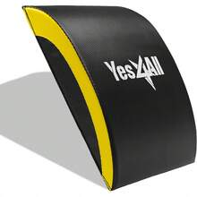 Yes4All Tapete de Ejercicios Abdominales, Abmat para Entrenamiento de Core y Abs, Alfombrilla de Hip Thrust, Ideal para Ejercitador de Abdomen y Abs Workout - B. Rojo/Negro - Ver 4