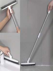 2/1 件可调节长柄硬毛地板刷 - V 型刷头,可深度清洁瓷砖缝隙和狭窄角落,商用家用户外卫生工具,便携式设计,耐用结构,清洁用品 - 彩色 - 查看 7