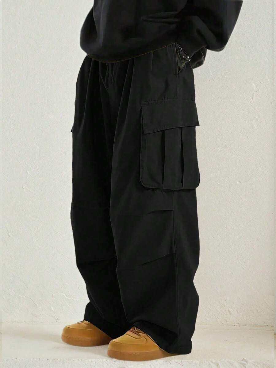 Men's Casual Fashion Cargo Pants With Multiple Pockets, For Autumn/Winter, For Fall