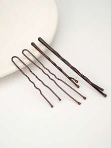 200个金属发夹套装，女士发饰，法式U型发夹（2英寸/2.36英寸），2英寸/2.75英寸发夹，带收纳盒（黑色/棕色/金色/银色），爪夹，美发造型套装 - 200組合套裝 - 查看 5