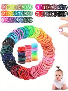 100 Stücke bunte Kinder-Haarschmuckteile, Baby-Haargummis