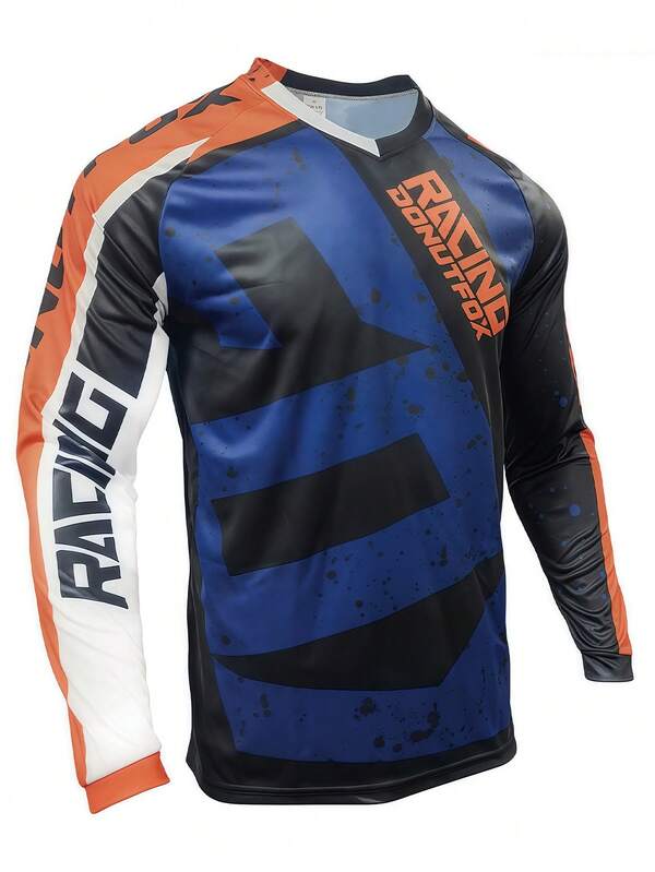 DONUTFOX 山地自行车运动服骑行服赛车衫 MTB BMX 速降 T 恤男式健身衫长袖 T 恤 2025