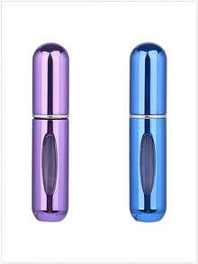 5 件/4 件/3 件/2 件/1 件 5ml 可再填充香水瓶、便携式可再填充香水雾化器瓶、可再填充香水旅行喷雾瓶、迷你便携式空液体容器、旅行必需品、海滩旅行收纳袋、适用于香水、女士香水，适合度假、露营、度假、返校