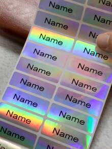 Bộ 60/100/200/500 miếng dán tên tùy chỉnh, nhãn dán hologram cá nhân hóa, nhãn dán tùy chỉnh cho bình nước, sổ tay, điện thoại, bao bì, quà tặng sinh nhật, đám cưới, tiệc tùng, phù hợp cho phụ nữ, nam giới, bạn bè, gia đình. - phong cách A - View 5