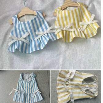 新款春夏宠物碎花袖短裙狗狗猫咪薄款夏季衣服泰迪比格犬小型犬清凉小裙子