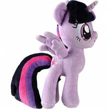 Hasbro Hasbro 12英寸官方授权小马宝莉毛绒娃娃 - 柔软多彩的彩虹独角兽惊喜毛绒娃娃，奇幻怪兽礼物，女孩礼物，可穿戴配饰，激发想象力 - 暮光閃閃 - 查看 4