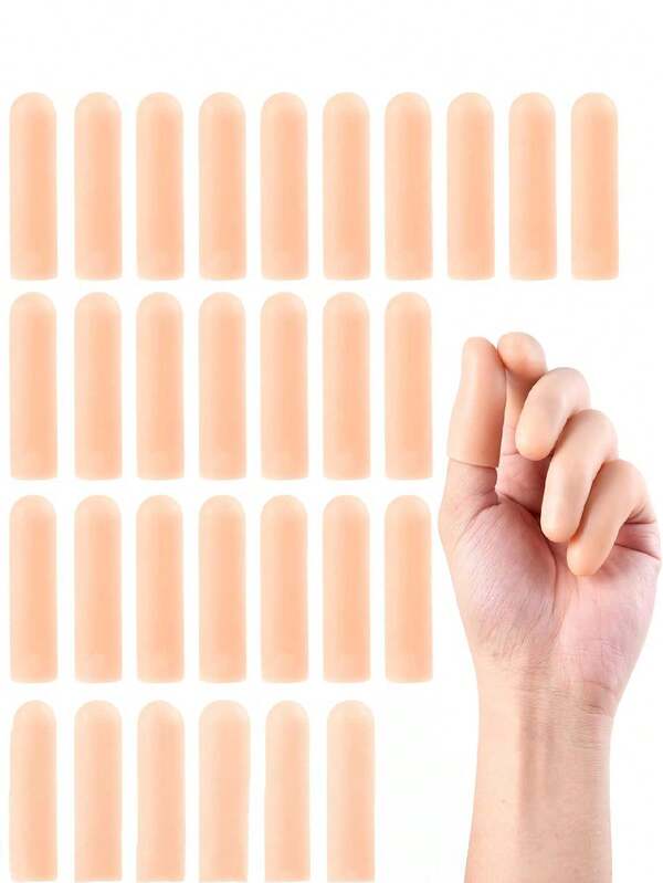 5 pezzi/10 pezzi/15 pezzi Protezioni per le dita del gel rifilabili, coperture per le punte delle dita in silicone, manicotti per le dita morbidi e elastici riutilizzabili, adatti per fai-da-te, pulizia domestica e coperture per le dita