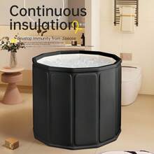 【便携式可折叠冰浴盆】PVC材质 | 无需充气 | 安装快捷 | 冷热水皆宜（运动后恢复/日常沐浴） | 轻便可折叠 | 适合旅行/居家使用 | 节省空间 | 经济实惠 | 全家适用的多功能浴缸