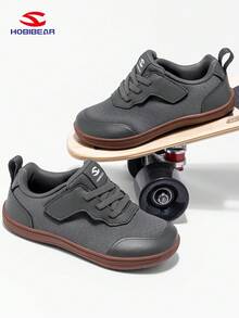 HOBIBEAR HOBIBEAR Kids Sports Shoes, Boys Girls Barefoot Shoes, Outdoor Comfortable Walking Shoes With Hook And Loop Rubber Sole, Non-Slip, Breathable, Easy To Wear, Suitable For All Seasons, School Shoes