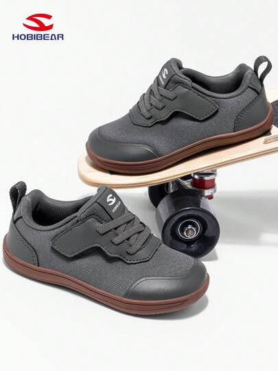 HOBIBEAR أحذية رياضية للأطفال من هوبيبير، أحذية حفاة للأولاد والبنات، أحذية مريحة للمشي في الهواء الطلق مع نعل مطاطي وسهلة الارتداء، مضادة للانزلاق وقابلة للتنفس، مناسبة لجميع الفصول، أحذية مدرسية