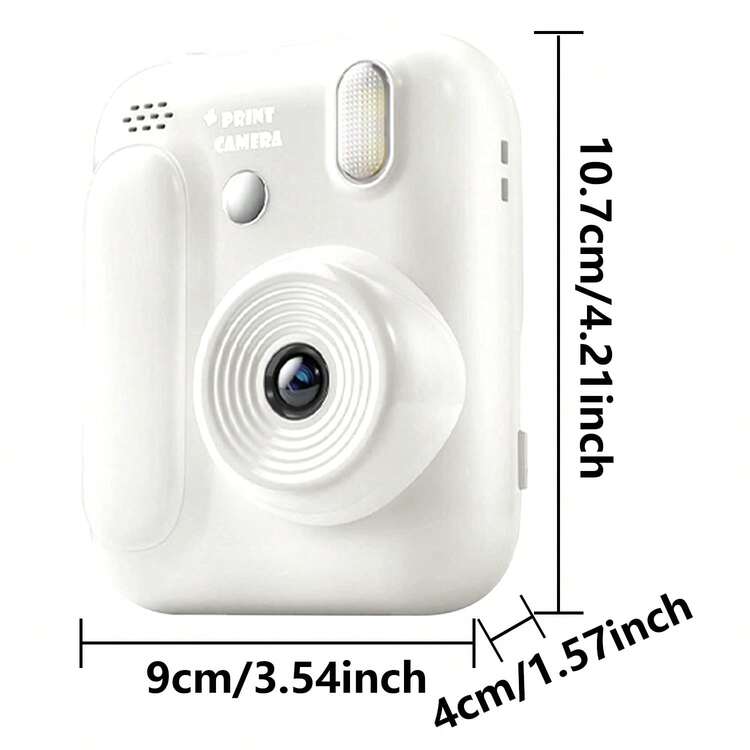 儿童即时打印相机套装，适合3-12岁男孩女孩，16倍数码变焦，2.4英寸IPS屏幕，可充电，专业摄影，1080P高清，附赠4张打印纸，即时打印玩具，圣诞节和生日礼物，适合3-16岁儿童和青少年，白色 - QJH-Z700-相機 - 查看 3