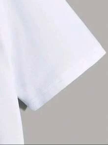 Boston Letter Print T-Shirt - 白色 - 查看 2