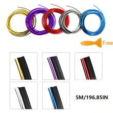 1 件 5 米汽车内饰装饰条，电镀仪表板/中控台缝隙填充物，创意改装，多色可选，可定制适合所有车型