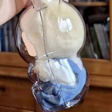 1pc Doll Case, Transparent Hanging Storage Case, Plastic Case. Suitable For: Plush Toys, Ceramic Ornaments, Doll Accessories (Not Including Dolls, Hanging Buttons Randomly Distributed), Valentine's Day Gifts, Christmas Party Gifts