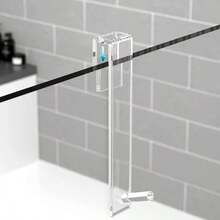 2pcs Acrylic Clothes Hook For Spring Refresh – No-Drill No-Punch Shower Door Hook, Bathroom And Bedroom Door Organizer, Transparent Clear Acrylic Bathroom Accessories, Durable Space-Saving Towel And Robe Hook, Easy-Install No-Tool, Perfect For Laundry, Vanity, Spa, And Shower Areas In Modern Home Décor - Transparent - View 6