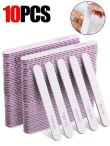 20 片双面 100/180 目指甲锉砂纸板（粗砂和中砂），家用和沙龙用可重复使用的指甲抛光器，适用于亚克力指甲、假指甲和天然指甲的修甲工具。 - 淡紫色 - 查看 7