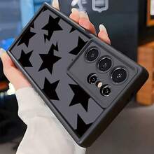 适用于 Galaxy S25 Ultra/S25 Plus/S25/S24 Ultra/S24 Plus/S24/S23 Ultra/S23 FE/A55/A54/A53/A52/A52S/A51/A50/A50S/A35/A34/A33/A32/A24/A23/A22/A21S/A20/A20S/A15/A14/A13/A12/A10S/A05S/A05/A03S/A03 的黑色星形手机壳。适用于 Galaxy S24 Ultra/S24 Plus/S24/S23 Ultra/S23 的星形手机壳FE/A55/A54/A53/A52/A52S/A51/A50/A50S/A35/A34/A33/A32/A24/A23/A22/A21S/A20/A20S/A15/A14/A13/A12/A10S/A05S/A05/A03S/A03。防水防震防摔防刮