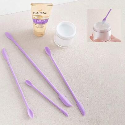 Bộ 3 dụng cụ silicon hai đầu dùng để múc mỹ phẩm, 2 trong 1, dùng để cạo vỏ chai rỗng, cạo sữa tắm, cạo kem nền, thìa nhỏ, dùng trang điểm, giá rẻ, trang trí phòng, bàn trang điểm, du lịch, phòng ngủ, phụ kiện trang điểm, giá rẻ, quà tặng Giáng sinh, dụng cụ trang điểm, đồ rẻ tiền, quà tặng, quà tặng cho phụ nữ, quà Giáng sinh, quà khuyến mãi, du lịch, đồ rẻ tiền, đồ dùng cần thiết khi đi du lịch