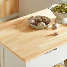 SoBuy Kitchen Island FKW74-WN - White+Khaki - View 5