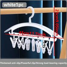 1pc Space-Saving Multi-Function Clothes Hanger With Clips For Home Use – Versatile Clothes Rack And Sock Drying Rack, Includes Clothes Clips And Hanging Organizer, Self-Assembly Required, Ideal For Dorms, Apartments, Laundry Rooms, Walk-In Closets, Garment Drying And Air-Drying, Daily Laundry Organization, Easy Access, Durable Plastic Frame, Lightweight Yet Sturdy, Maximizes Vertical Space - Multicolor - View 12