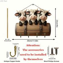 2D Flat Wall Decoration Storage Hooks - Animal Model Decoration Hooks For Storing Keys, Pendants And Bags - 杏色 - 查看 6