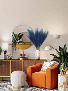 33/15/6 Stücke künstliches Rattan, 55 cm/21,65 Zoll flauschige Kunstblumen, Schwarz, Grau, Dunkelgrau, künstliches Rattan-Schilf für die Dekoration von Zuhause und Bauernhäusern, Dekoration im Boho-Stil, Dekoration aus künstlichen Blumen und Rattan, Raumdekoration als Vasenfüller, Dekoration für Hochzeitstafeln