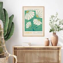 1 Stück/3 Stücke Wandkunst Poster wahlweise mit Rahmen, botanischer Blumenmarkt Wandkunstdrucke, Matisse Kunstposter Dekoration, farbenfrohe florale Raumdekoration für Galerie, Wohnzimmer, Badezimmer - Verschiedenfarbig - Übersicht 8