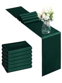 2件/5件/10件缎面婚礼装饰桌旗适用于酒店活动家居生日餐厅宴会丝带桌旗派对桌旗 - 彩色 - 查看 54