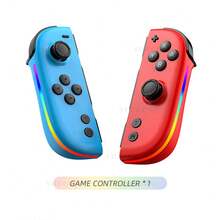 2025 Joy Pad Joycons RGB Wireless Gamepad For Switch/Lite/Oled Hall Joystick No Drift Remote Control 6 Axis Gyro Game Controller