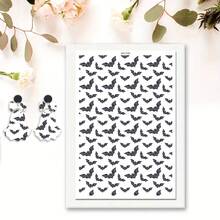 DONQE Flower Floral Pattern Printing Water Transfer Paper, Making Polymer Clay Earrings, Double-Sided Cement Transfer Sticker DIY Manual Mold Halloween - Multicolor - View 31