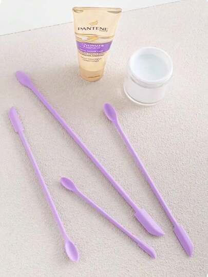 3pcs Cosmetic Silicone Double-Headed Scoop Scraper 2 In 1, Empty Bottle Scraper, Shower Gel Scraper, Foundation Scraping Tool, Small Spoon,Makeup,Cheap,Room Decor,Vanity,Travel,Bedroom,Makeup Accessories,Cheap,Stocking Stuffers,Makeup,Makeup Tools,Cheap Stuff,Gifts,Gifts For Women,Christmas Gifts