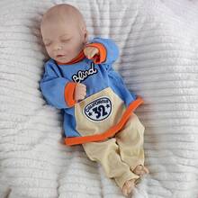 46cm Sleep Simulation Doll With Eyes Closed 3D Skin Softm Full Vinyl Reborn Dolls Accompanying Play Toys Birthday Gifts
