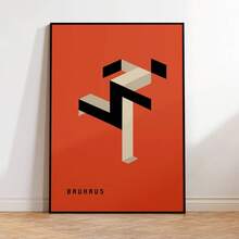 1 st modern geometri abstrakt Bauhaus springande man väggkonst aluminiumram tryck kanvasmålning affischer vardagsrum heminredning utan ram - Vitt - Visa 5