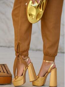 elegante  Casual    Tecido    Zíper  Bolso  Amarrar  Botão  2 em 1  Botão dourado  Serve bem na cintura    Noite  Escritório  Diário  Festa do chá de bebê