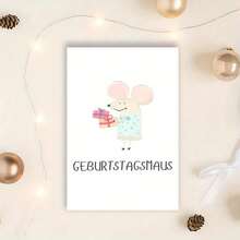 Deutscher Maus Geburtstagskarte mit Umschlägen - (11cm*16cm) - Spaßiger & verspielter Entwurf für jeden Anlass - Perfektes Geschenk für Freunde, Familie & Geliebte (Ehemann, Ehefrau, Freund, Freundin) (1 Karte + 1 Umschlag) - Mehrfarbig - Übersicht 6